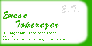 emese toperczer business card